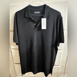 Piombo Classic Black Polo Shirt for Men